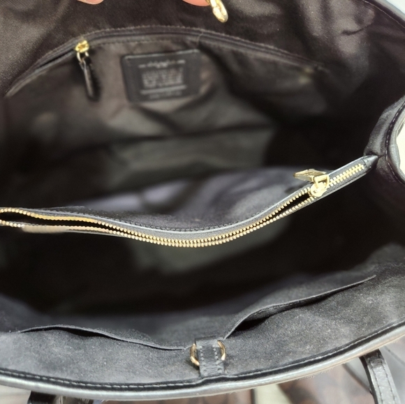 ✨️🤎 Coach signature coated canvas brown/blk 3 piece bundle 2 bag and wristlet - Picture 10 of 12